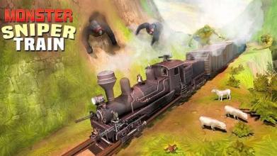 Uphill Sniper 3D: Monster Shooting Train Game截图1