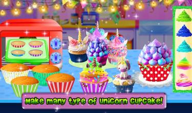 Unicorn Cake Games: New Rainbow Doll Cupcake截图1