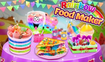 Ice Cream Rolls Maker - Rainbow Sanwich Food Stall截图2