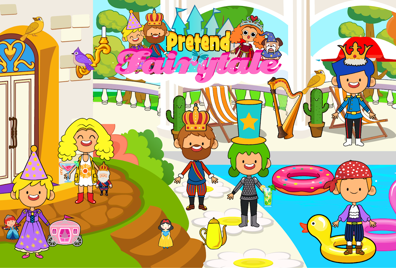 My Pretend Fairytale Land - Kids Royal Family Game截图3