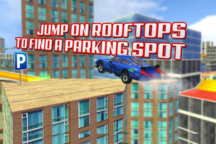 Roof Jumping Car Parking Games截图2