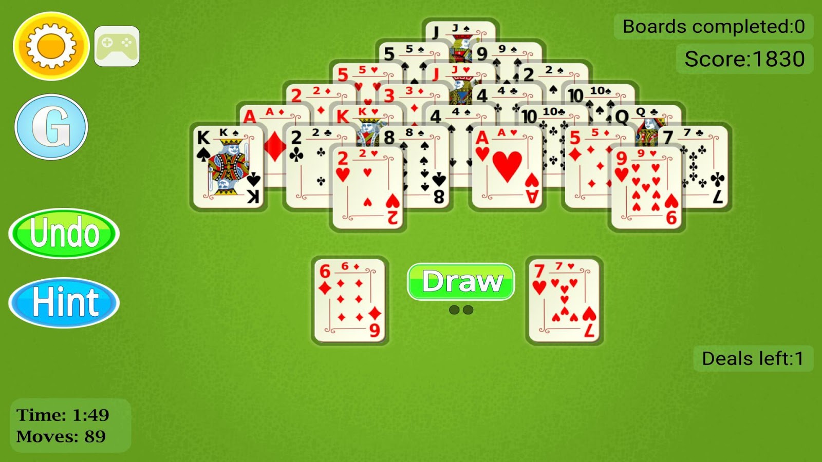 Pyramid Solitaire Mobile截图4