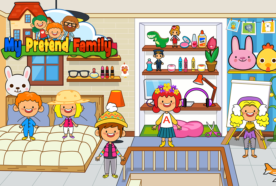 My Pretend Home & Family - Kids Play Town Games!截图4