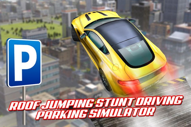 Roof Jumping Car Parking Games截图1