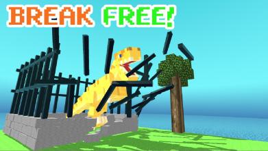 Blocky Dino Park TRex Rampage截图4