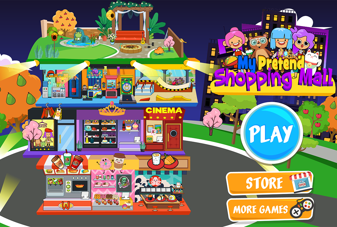 My Pretend Mall - Kids Shopping Center Town Games截图1