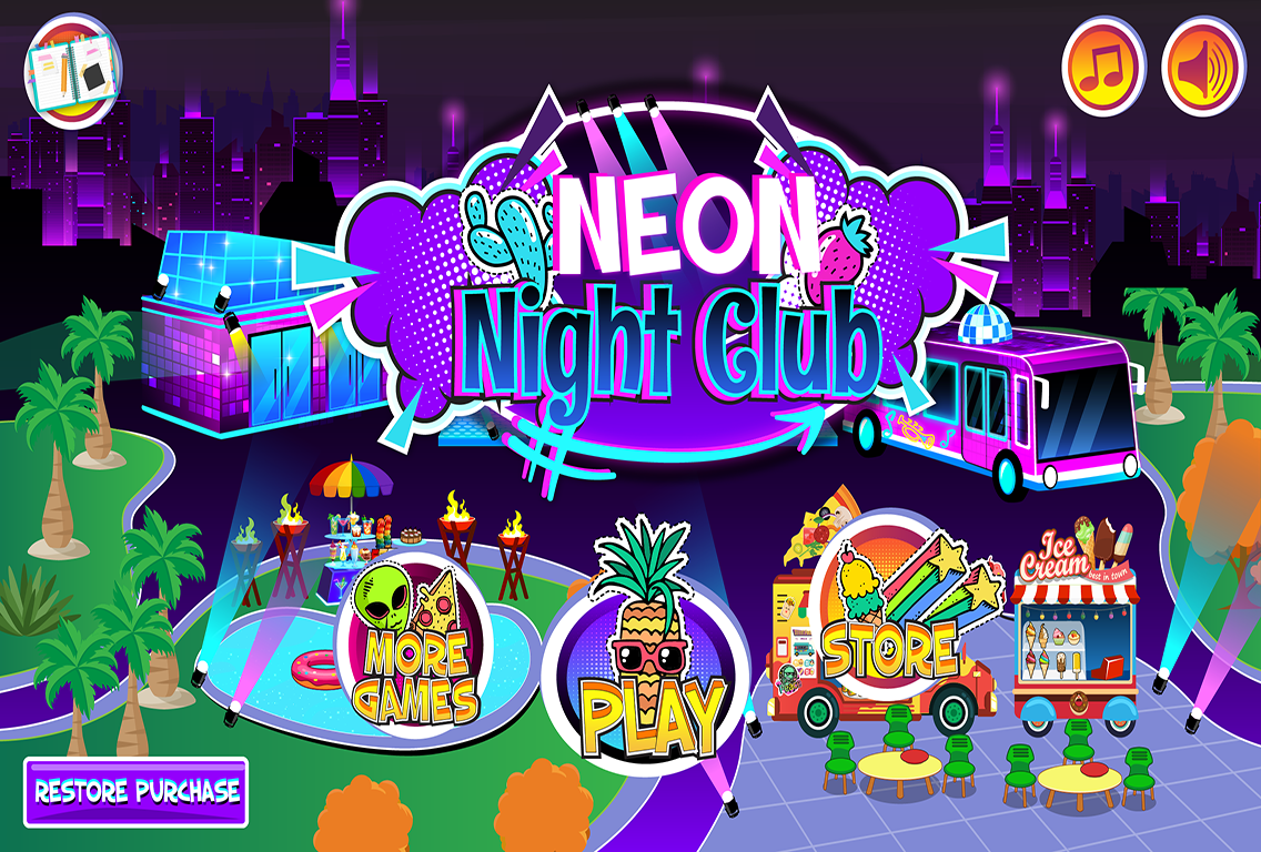 My Pretend Neon Night Club - Kids Dance Games FREE截图5