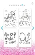 Girls Coloring Book for Kids Glitter截图2