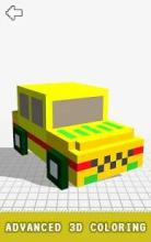 Cars 3D Color by Number: Voxel, Pixel Art Coloring截图1