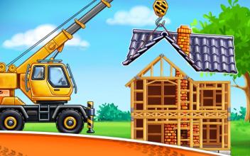 Truck games for kids - house building * car wash截图2