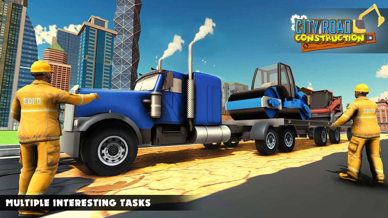 Mega City Road Construction Machine Operator Game截图4