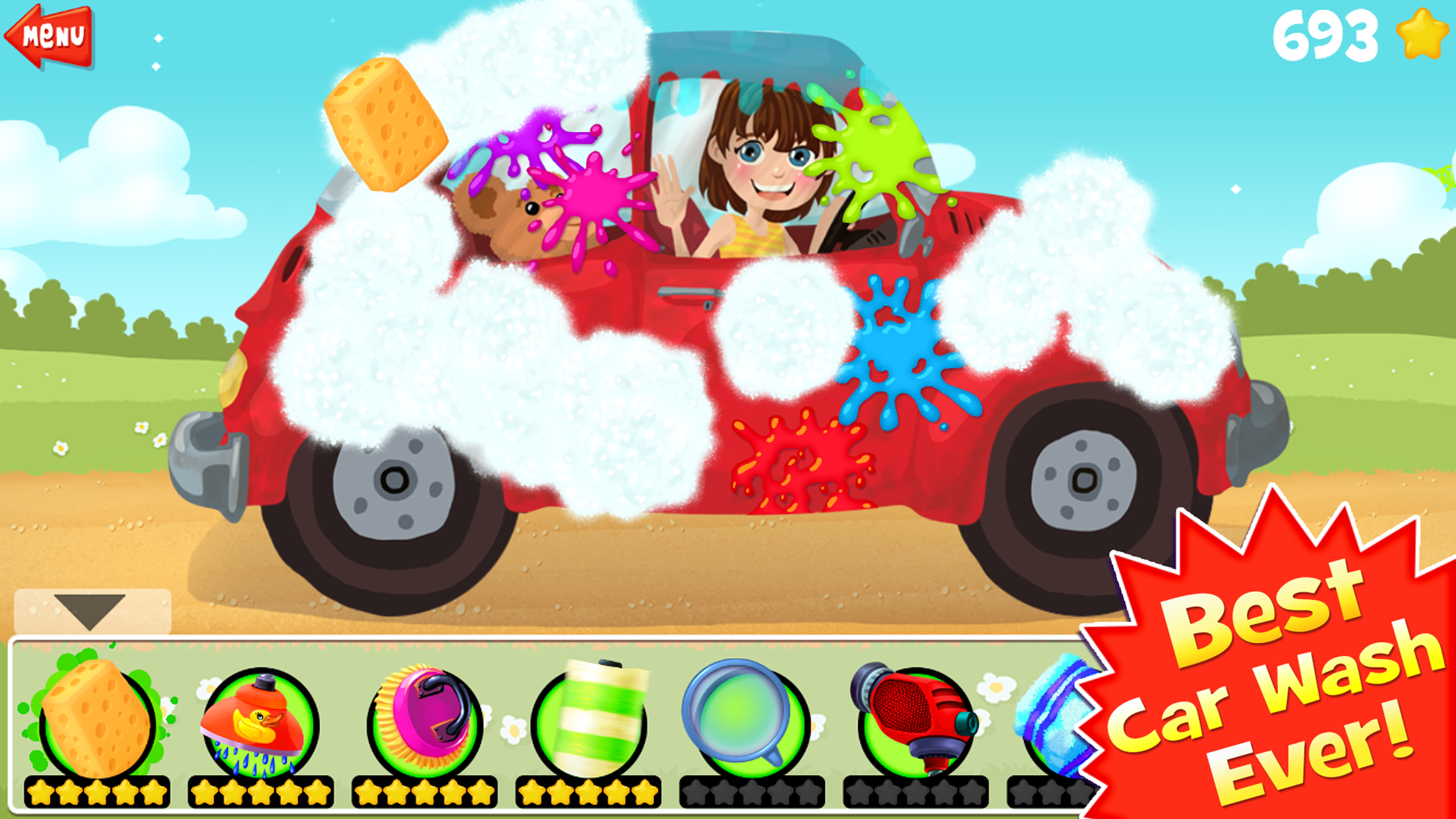 Amazing Car Wash For Kids FREE截图1