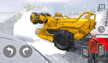 City Snow Blower Truck Excavator Snow Plow Games截图3