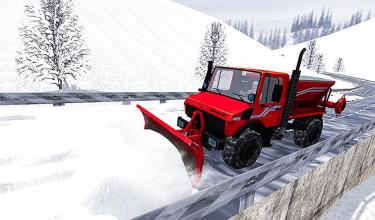 City Snow Blower Truck Excavator Snow Plow Games截图1