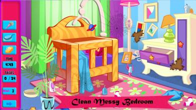 Doll House Cleaning Game for girls截图5