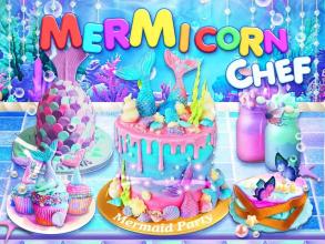 Unicorn Chef: Mermaid Mermicorn Girl Cooking Games截图2