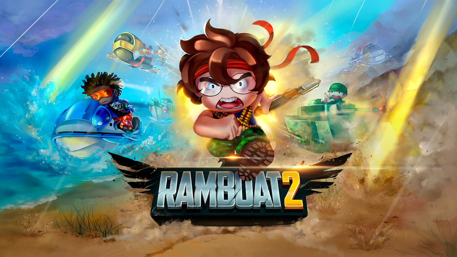 Ramboat 2 - Soldier Shooting Game截图1