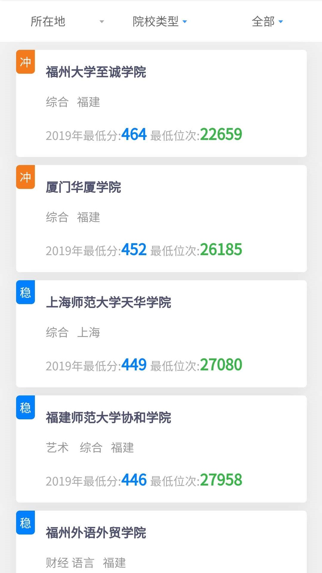 上大学高考志愿填报v2.7.3截图3