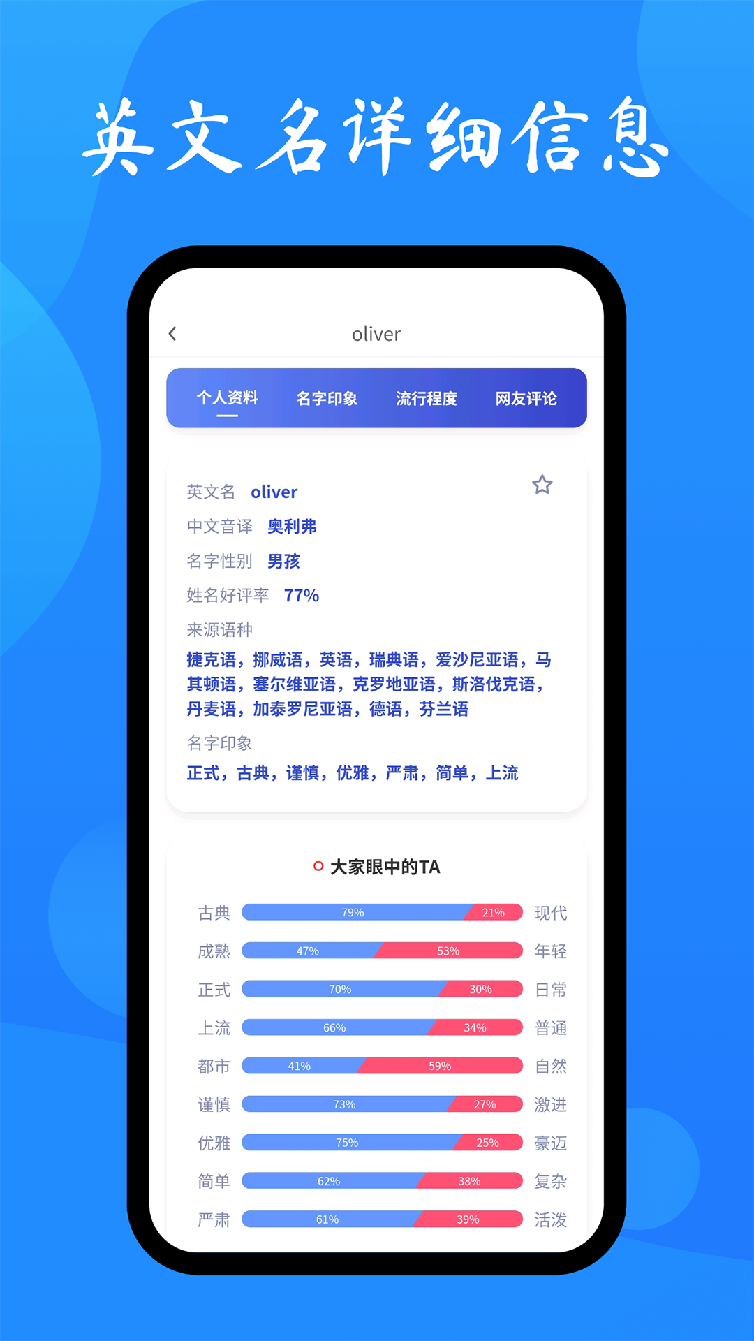 英文名起名取名助手v2.0.0截图2