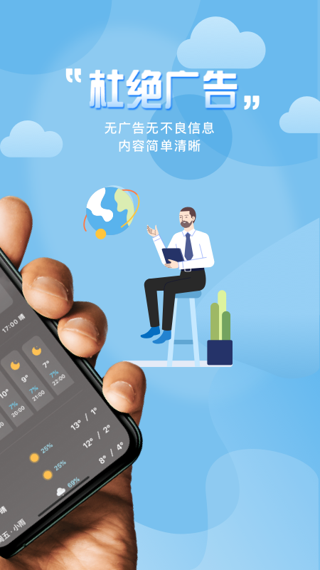 极简桌面天气截图3