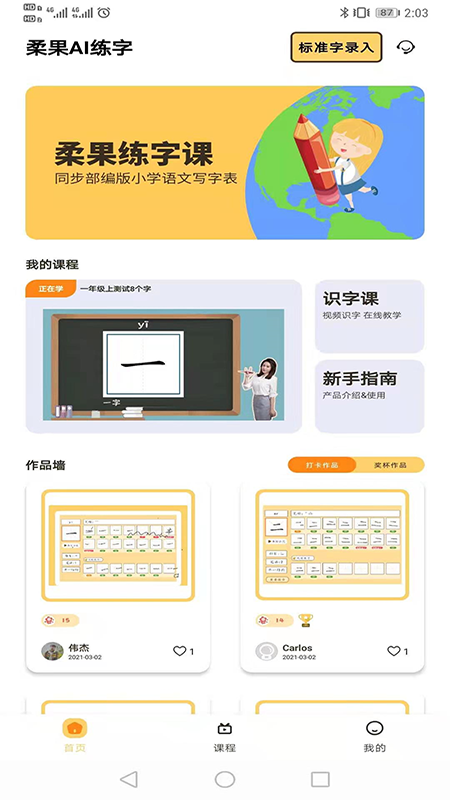 柔果AI练字截图1