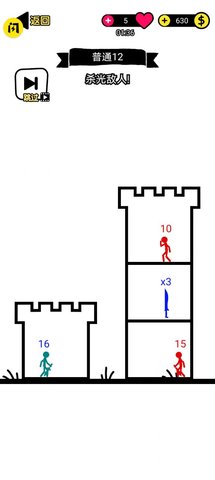 火柴人塔野兽之战截图2