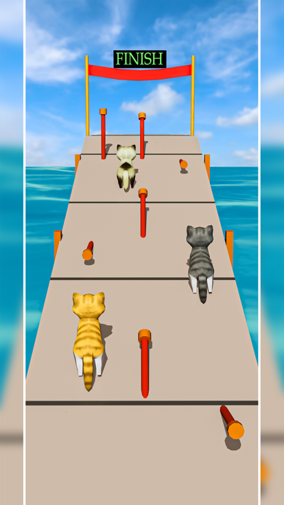 Cat Fun Race 3D Run Face Game截图1