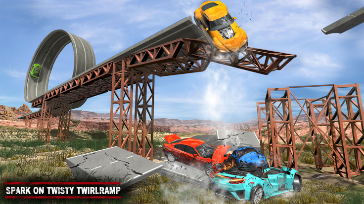 Ultimate Car Crash Bridge Loop截图3