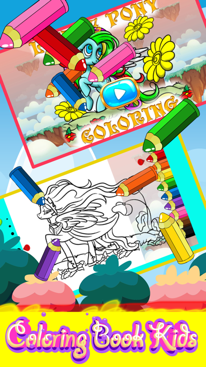 Ponies Coloring Book For Toddler截图2