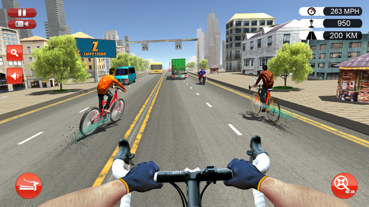 Bicycle City Rider Endless Highway Racer截图4