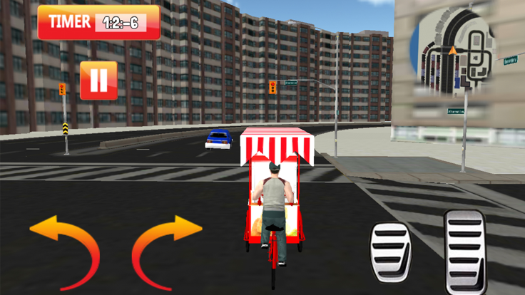 薯条小贩周期和食物交付骑手模拟截图3