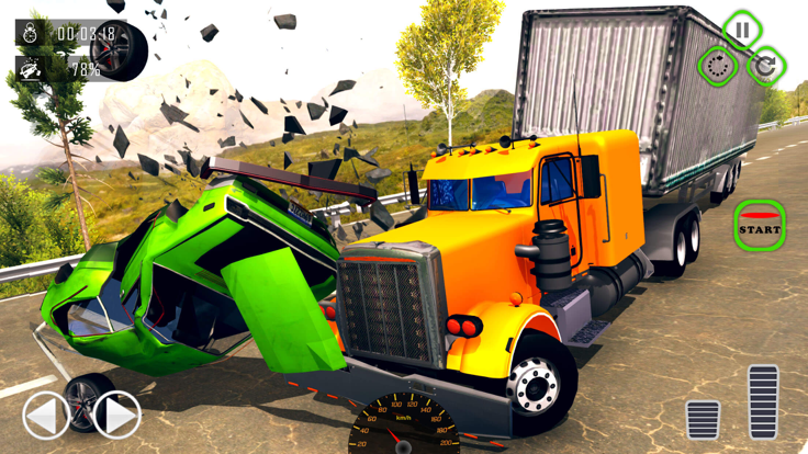 Semi Truck Crash Beam Drive截图2