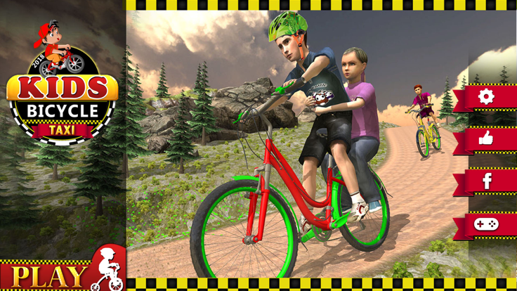 Kids BMX Bicycle Taxi Sim 2018截图1