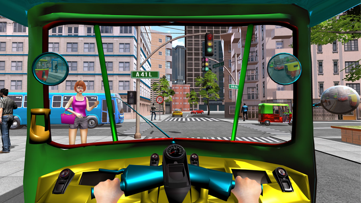 Tuk Tuk Auto Rickshaw 3D Sim截图2