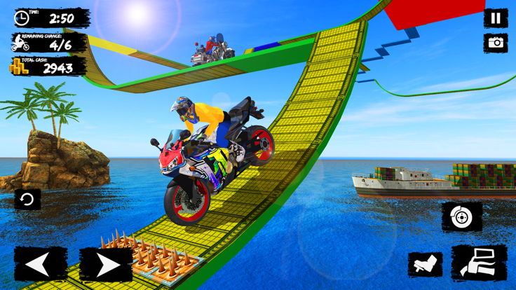 Mega Ramp Bike Stunt Race 3D截图1