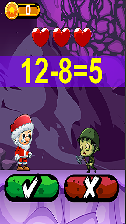 Santa vs Zombie Math 僵尸数学截图3