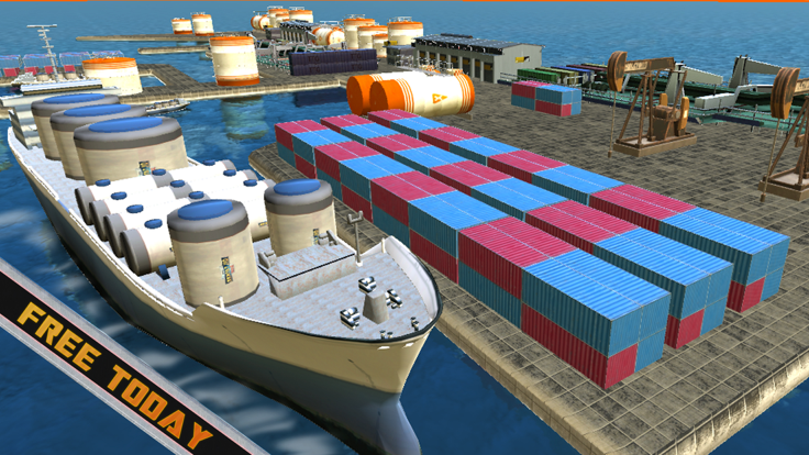 Oil Tanker Cargo Ship Sim 3D截图4