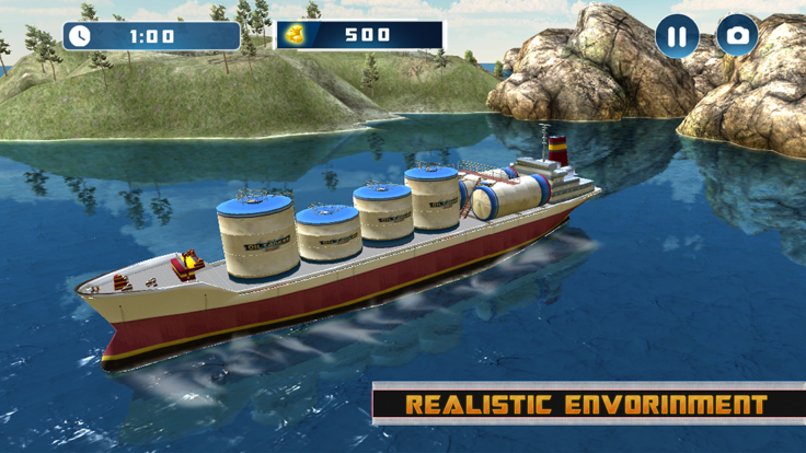 Oil Tanker Cargo Ship Sim 3D截图2