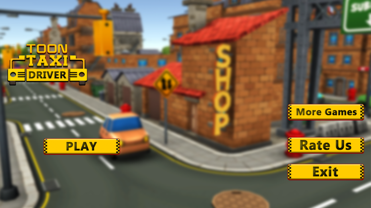 Blocky Taxi Drive Simulator 3D截图4