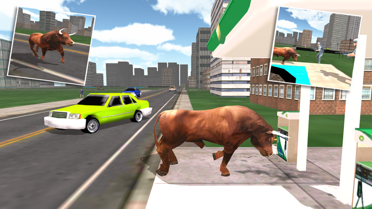 Crazy Angry Bull Attack 3D Run Wild and Smash截图4