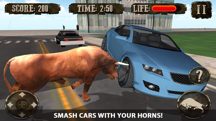 Crazy Angry Bull Attack 3D Run Wild and Smash截图3