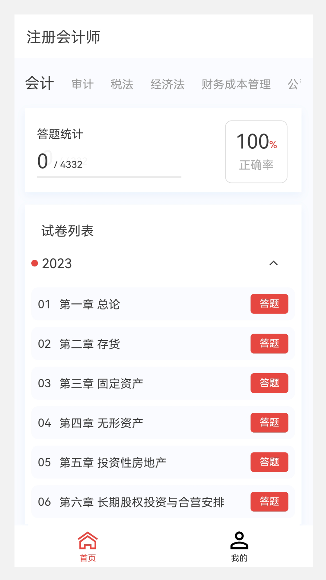 注册会计师100题库v1.2.0截图2