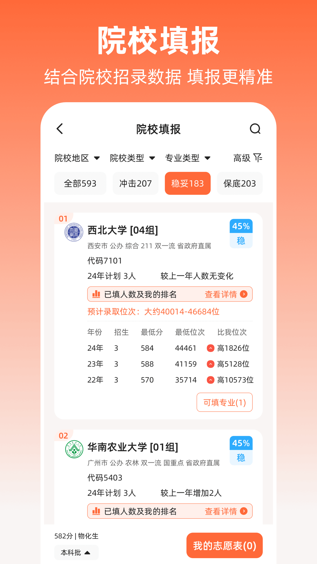阳光高考志愿2025截图2