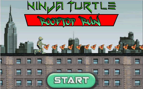 Ninja Turtle Rooftop Run截图1