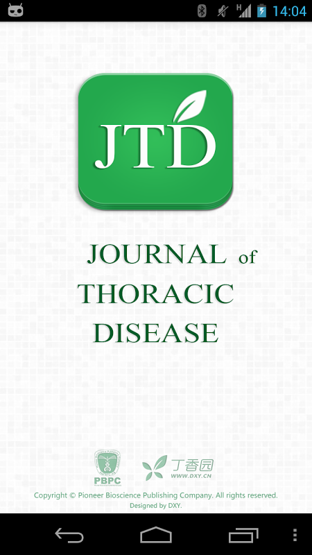 Journal of Thoracic Disease截图4