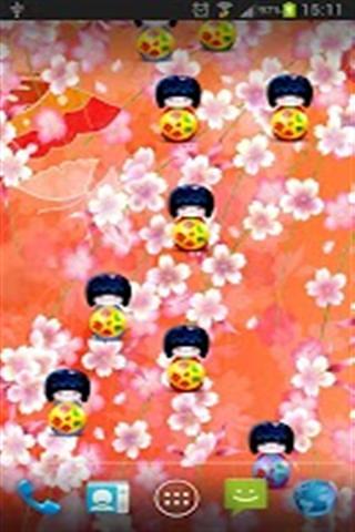 Kokeshi Dolls Live Wallpaper截图2