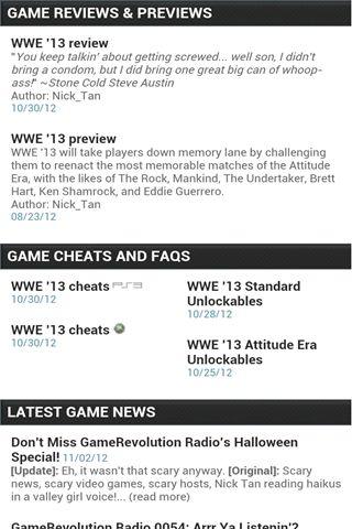 WWE 13球迷指南截图3