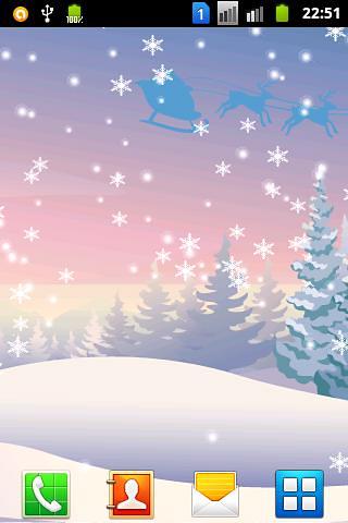 Santa Claus Snowflake Live Wallpaper截图4