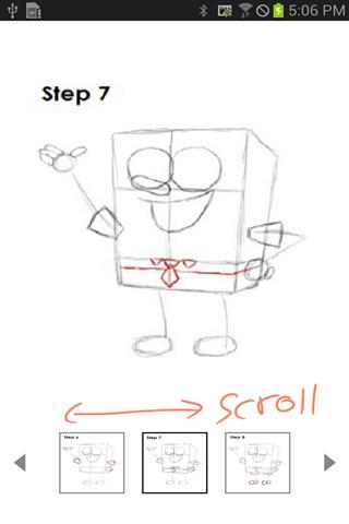 教你画海绵 How 2 Draw Spongebob Squarepants截图3