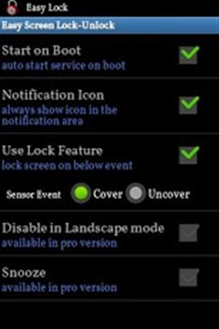 容易的屏幕锁 Easy Screen Lock截图1